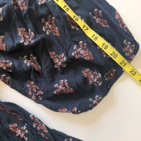 Knox Rose Womens Boho Bishop Sleeve Floral Dress Size 3X Black Tassel Pockets - Picture 10 of 10